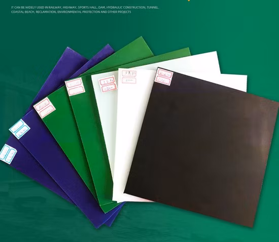 0,5 mm 0,75 mm 1,0 mm 1,5 mm 2,0 mm Blanc Noir Vert Bleu Géomembrane étanche HDPE à texture lisse pour revêtement de barrage au Kenya Revêtement d'étang de crevettes pour ferme piscicole
